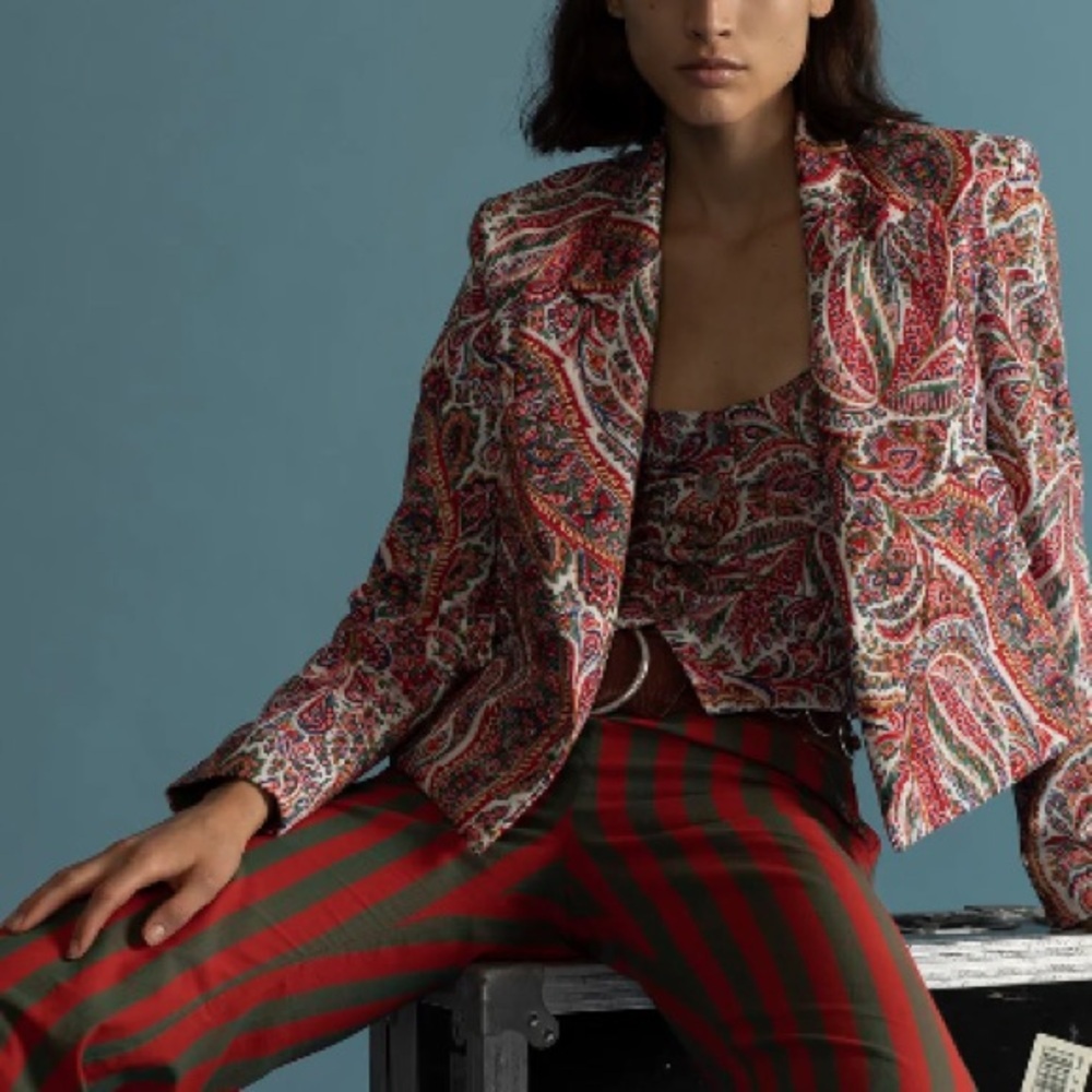 Alix of‎ Bohemia Jacket Demi Paisley Blazer Sz XS